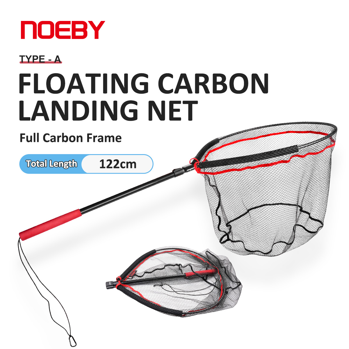 Cycling Landing Gear - NOEBY Folding Landing Net 60cm×50cm Carbon
