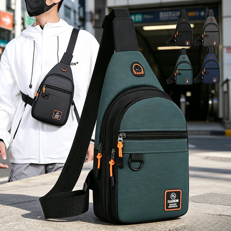 Cycling Gear Travel Bag - Men Waterproof Sports Crossbody Chest Bag