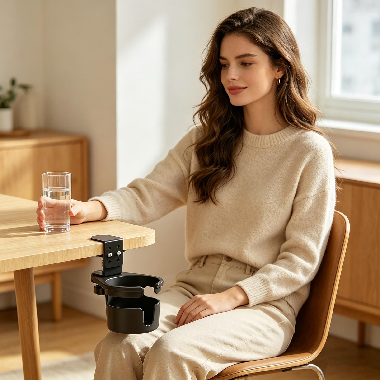 Desk Cup Holder Tabletop Drink - Water Bottle Holder review and price