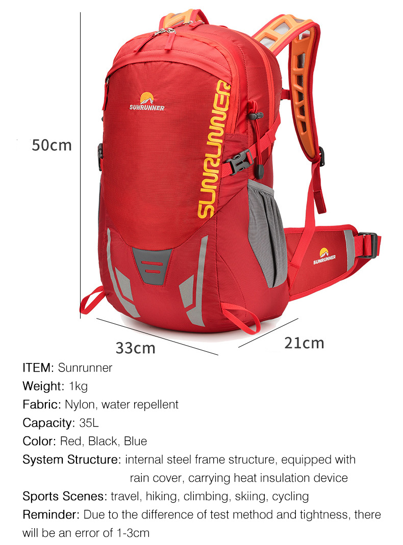 35L Hiking Backpack Bag Large  - Cycling Gear Travel Bag review and price
