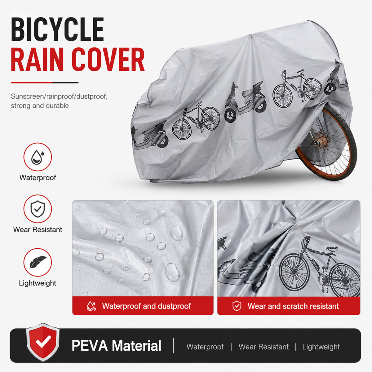 PINMOAP Universal Bicycle Rain - Cycling Gear Travel Bag review and price