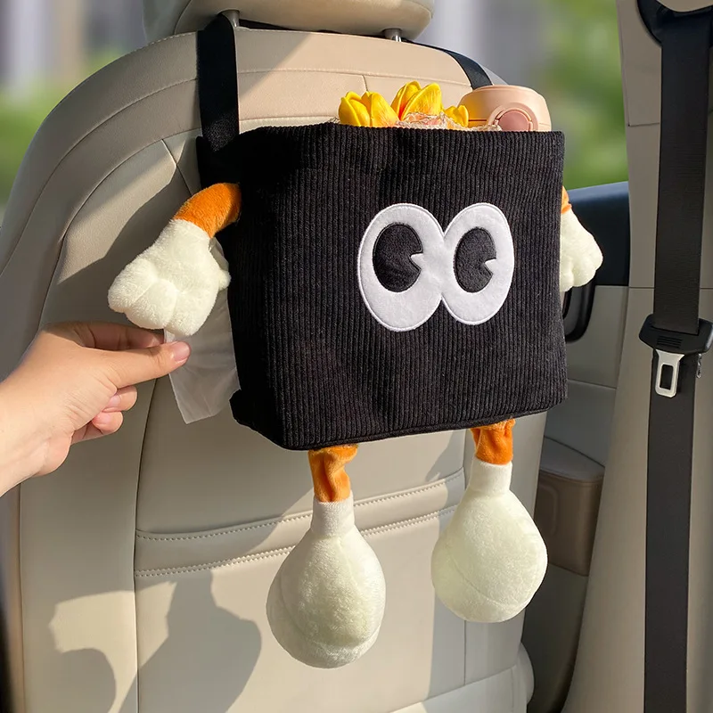 Car Trash Can Bin Cartoon Eye  - Water Bottle Holder review and price