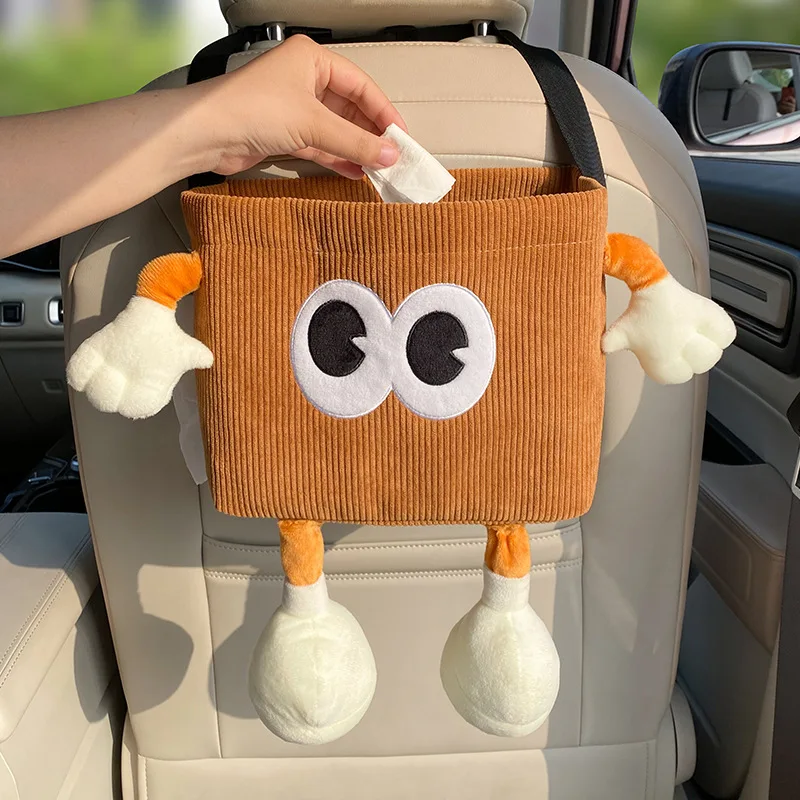 Car Trash Can Bin Cartoon Eye  - Water Bottle Holder review and price