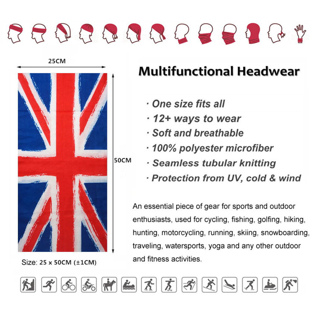 UK Union Flag Neck Tube Bandan - Mens Cycling Gear Uk review and price